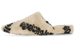 Balenciaga: Белые шлёпанцы 