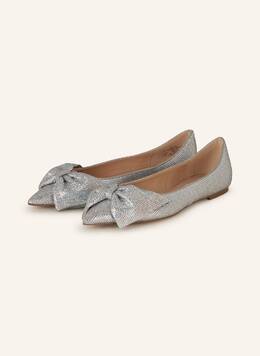 Steve Madden: Серебристые балетки 