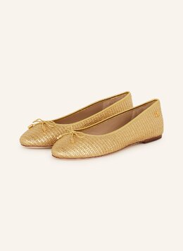 Lauren Ralph Lauren: Золотые балетки 