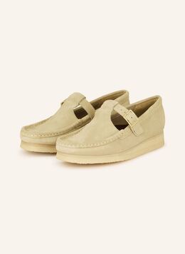 Clarks Originals: Зелёные мокасины 