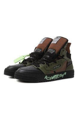 Off-White: Кеды  Off Court цвета хаки
