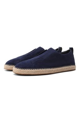 Santoni: Синие мокасины  Cleanic