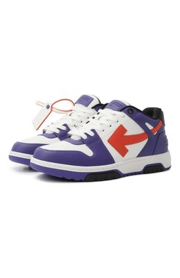 Off-White: Фиолетовые кеды  Out of Office