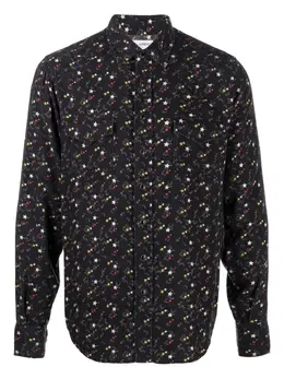 Saint Laurent: Рубашка с принтом 