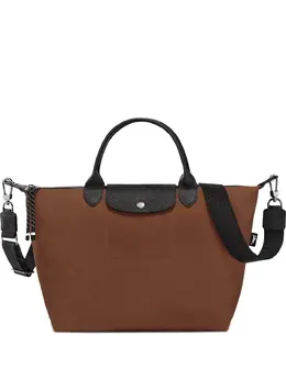 Longchamp: Коричневая сумка-шоппер  Le Pliage