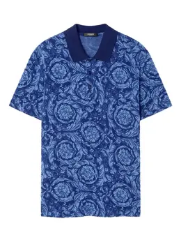 Versace: Голубое поло  Barocco