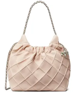 Tory Burch: Розовая сумка  Fleming