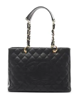 CHANEL Pre-Owned: Чёрная сумка-шоппер 