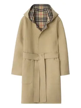 Burberry: Бежевое пальто 