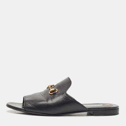 Gucci: Чёрные сандалии  Princetown