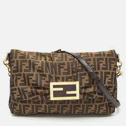Fendi: Коричневая сумка  Zucca
