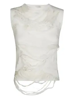 MM6 Maison Margiela: Белая майка 