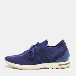 Loro Piana: Голубые кроссовки 