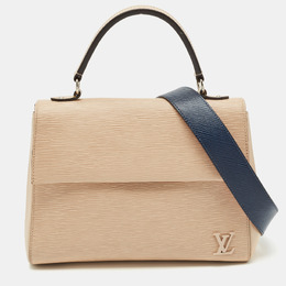 Louis Vuitton: Бежевая сумка  Épi