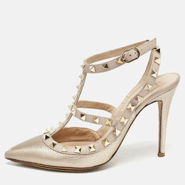 Valentino: Бежевые туфли  Rockstud