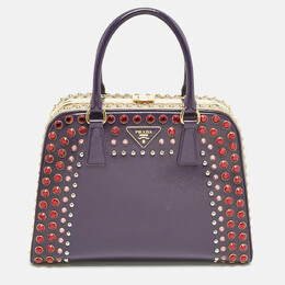 Prada: Фиолетовая сумка 