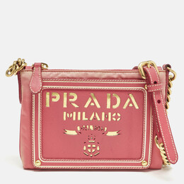 Prada: Розовая сумка через плечо 