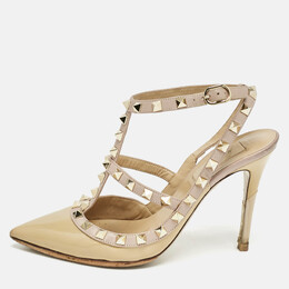 Valentino: Бежевые туфли  Rockstud