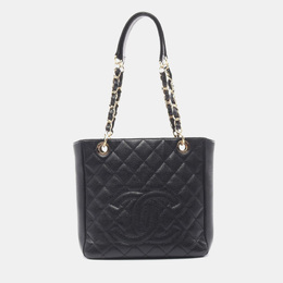 Chanel: Чёрная сумка-шоппер 
