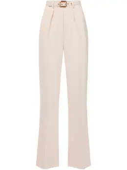 Elisabetta Franchi: Бежевые брюки 