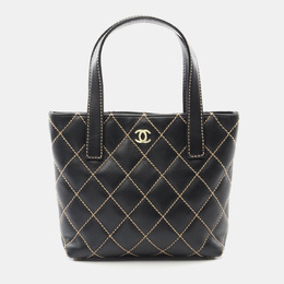 Chanel: Чёрная сумка-шоппер 