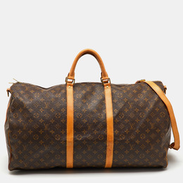 Louis Vuitton: Коричневая сумка  Keepall