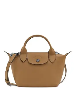Longchamp: Коричневая сумка-шоппер  Le Pliage