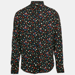 Saint Laurent Paris: Чёрная рубашка 