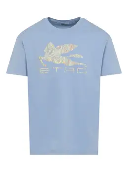 ETRO: Голубая футболка  Pegaso