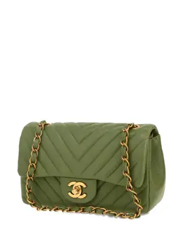 CHANEL Pre-Owned: Зелёная сумка 