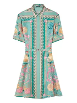 Versace: Шёлковая рубашка  Barocco