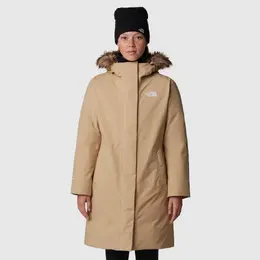 The North Face: Коричневый пуховик 