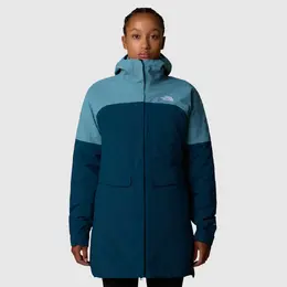 The North Face: Зелёный пуховик 