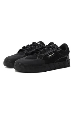 Off-White: Чёрные кеды  Vulcanized