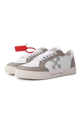 Off-White: Бежевые кеды  Vulcanized