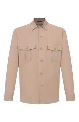 Canali: Бежевая рубашка 