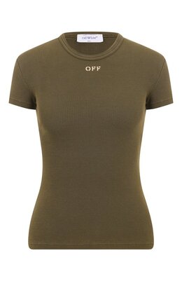 Off-White: Хлопковая футболка 