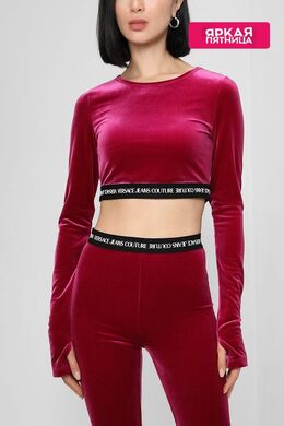 VERSACE JEANS COUTURE: Бордовый топ 