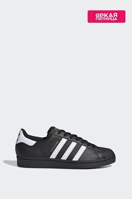Adidas: Чёрные кроссовки  Superstar