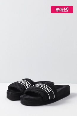 Love Moschino: Чёрные шлёпанцы 
