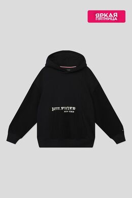 Tommy Hilfiger: Чёрная толстовка 