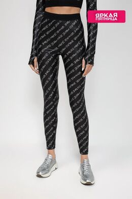VERSACE JEANS COUTURE: Чёрные легинсы 