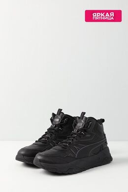 PUMA: Чёрные кроссовки 