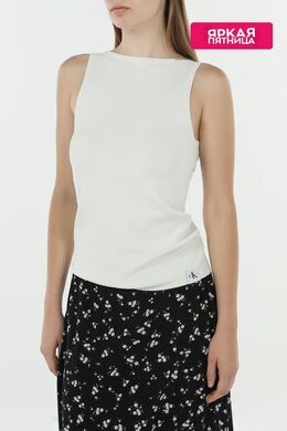 Calvin Klein Jeans: Белый топ 