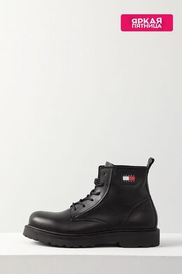 Tommy Hilfiger: Чёрные ботинки 