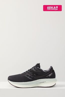 Saucony: Чёрные кроссовки 
