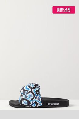 Love Moschino: Чёрные шлёпанцы 
