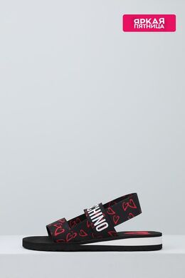 Love Moschino: Чёрные сандалии 