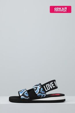 Love Moschino: Чёрные сандалии 