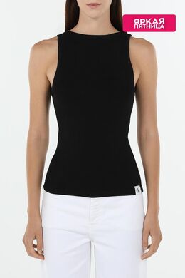 Calvin Klein Jeans: Чёрный топ 